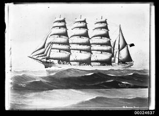 Four-masted barque QUEEN MARGARET under full sail