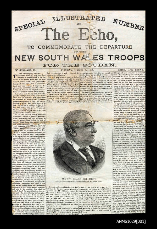 Special illustrated edition of The Echo commemorating the Sudan War