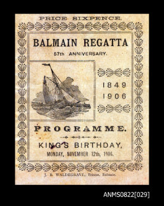 Balmain Regatta 57th anniversary programme