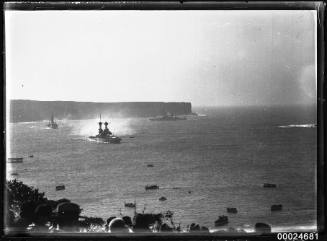 United States warships entering Sydney Heads