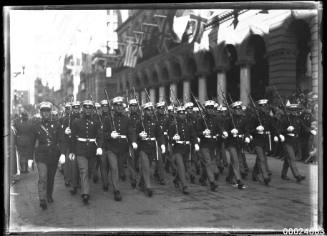 United States Marines marching through Martin Place, Sydney