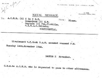 Naval Message from NIZAM to ACNB