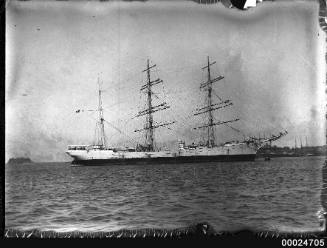 Three-masted barque BOURBAKI at anchor