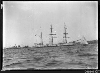 Unidentified barque at anchor in Sydney Harbour