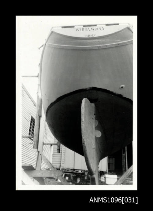 Stern of yacht WIRRAMINNA