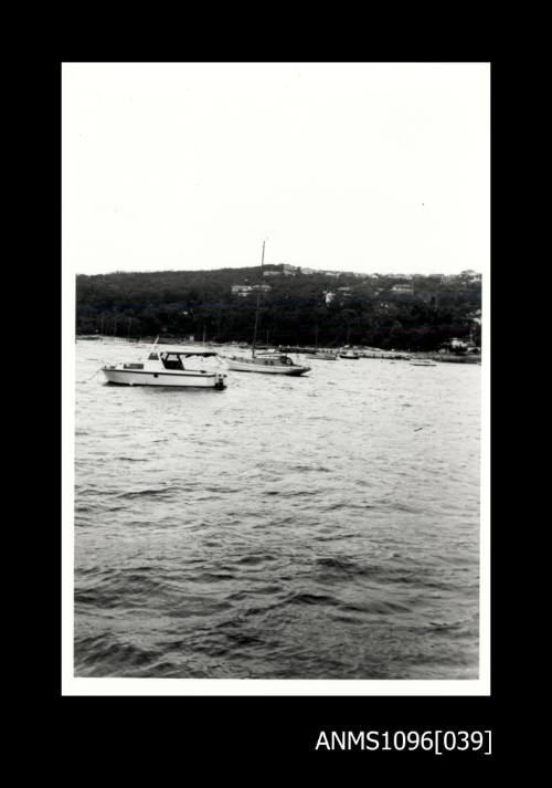 Cutter WANDERER anchored in North Harbour 1968