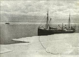 MS WYATT EARP moored at the Bay of Whales, Antarctica, January 1936