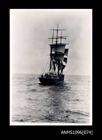 The WOOLLAHRA at half sail at sea