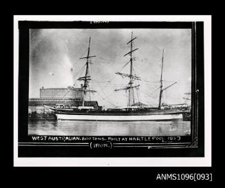 Iron hulled three masted barque WEST AUSTRALIAN