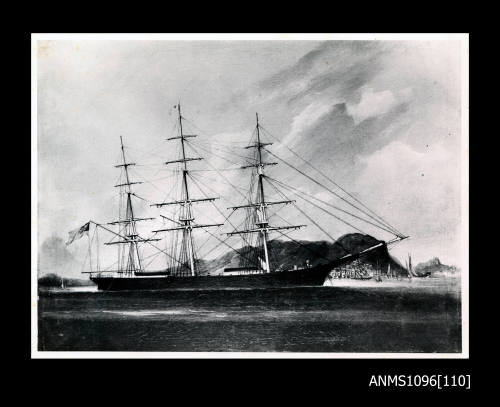 Painting of the TAITSING at anchor