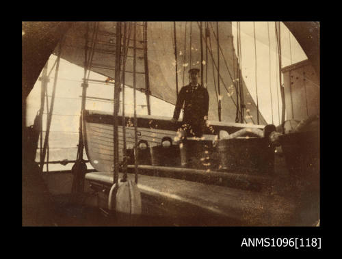 Crew member standing on deck