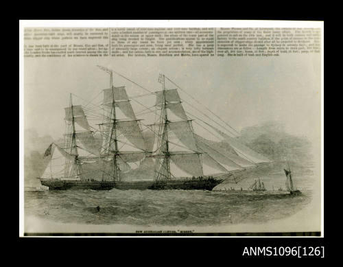 Newspaper etching of the Clipper SPEEDY