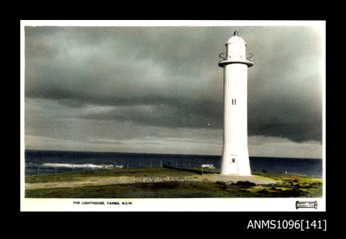 Lighthouse at Yamba postard dated 27 June 1958