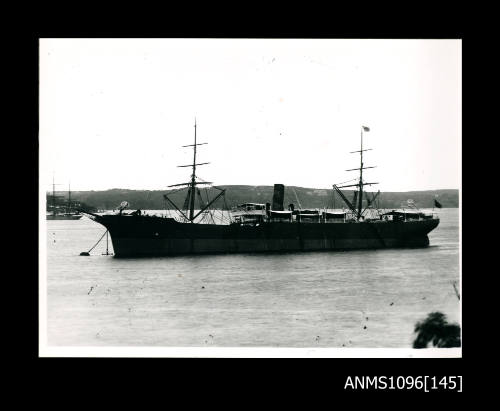 Unidentified single funnelled steam ship