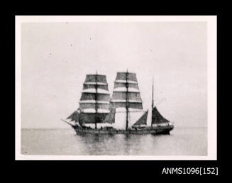 Unidentified three masted barque at sea