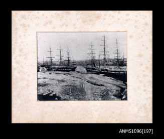 Framed photograph of two ships at Circular Quay