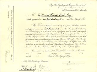 To William Frank Cook, Esq. hereby appointed a Sub-Lieutenant in His Majesty's Fleet, with seniority of 16 March 1937