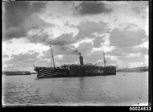 WWI troopship dazzle painted