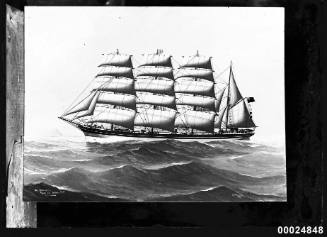 Ship DONNA FRANCISCA four mast barque at sea