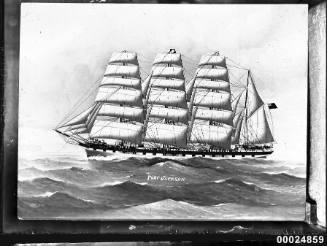 Painting, PORT JACKSON training ship at sea