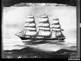 Ship DUNBOYNE three mast ship at sea