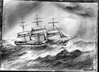 Ship CELTIC MONARCH three masted ship at sea.