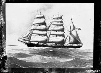 Ship GERALD C  TOBEY three masted barque at sea
