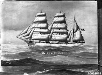 Ship GIO BATTA BEVERINA three mast barque at sea