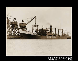 NILS MOLLER docked at a wharf, marked as a neutral ship