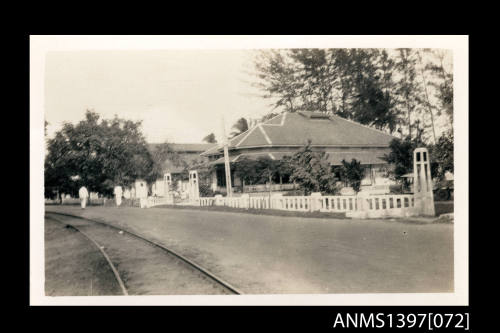 Photograph depicting a view of a house