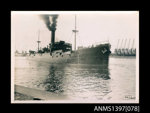 Photograph depicting the MARION MOLLER leaving port