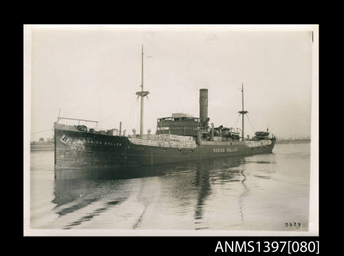 Photograph depicting the MARION MOLLER leaving port