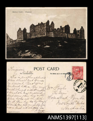 Postcard depicting Ruthven castle