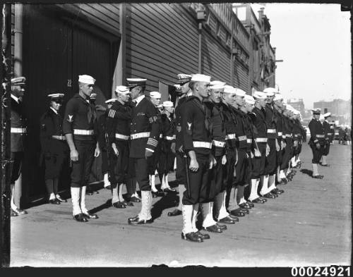 United States Naval Patrol at the Citizens' Welcome Canteen at East Circular Quay, Sydney