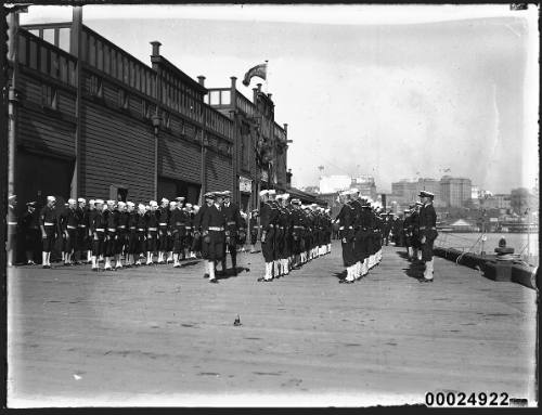 United States Naval Patrol at the Citizens' Welcome Canteen at East Circular Quay, Sydney