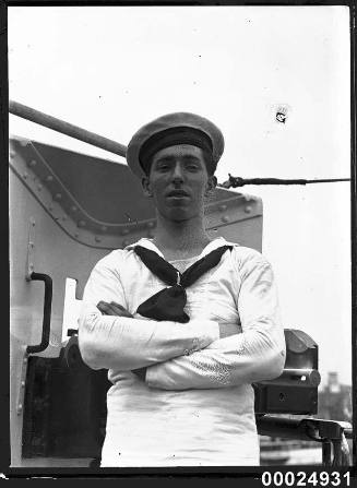 Sailor on board Spanish Navy training ship JUAN SEBASTIAN DE ELCANO