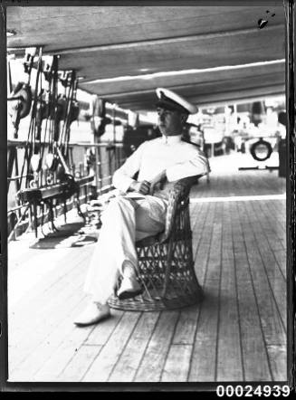 Officer on board Spanish Navy training ship JUAN SEBASTIAN DE ELCANO