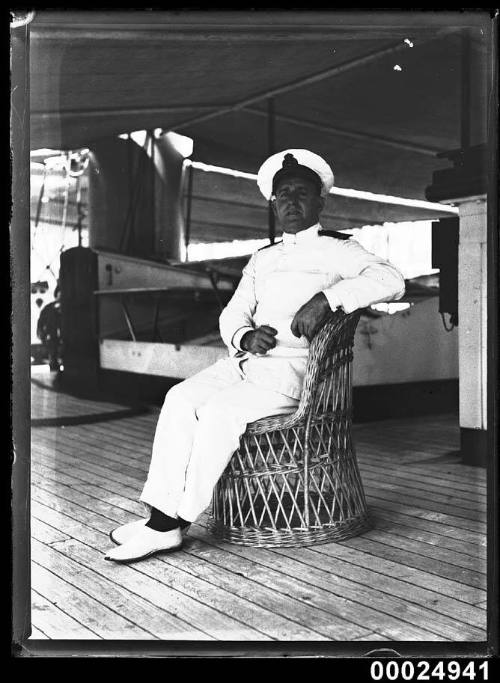 Officer on board Spanish Navy training ship JUAN SEBASTIAN DE ELCANO