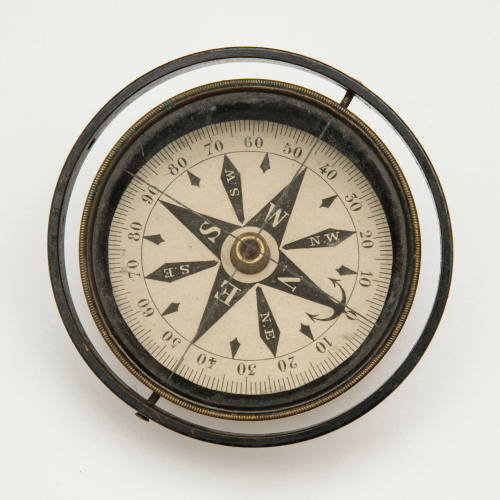 Boat compass with cardinal point markings