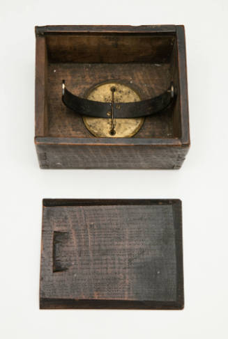 Box for boat compass with cardinal point markings