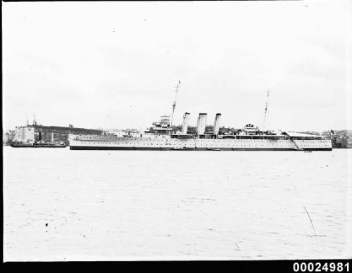 HMAS AUSTRALIA (II) in Sydney Harbour