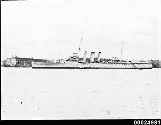 HMAS AUSTRALIA (II) in Sydney Harbour