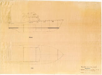 General arrangement plan of a game fishing vessel
