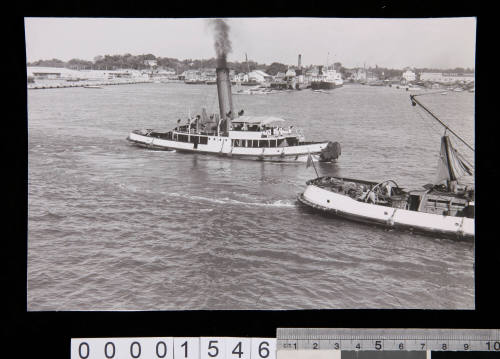 Tug SINHABAHU at the entrance of Colombo Harbour, Ceylon