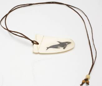 Killer whale scrimshaw pendant