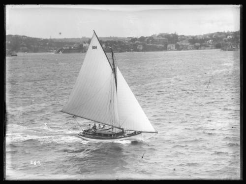 Sloop on Sydney Harbour inscribed 26 A