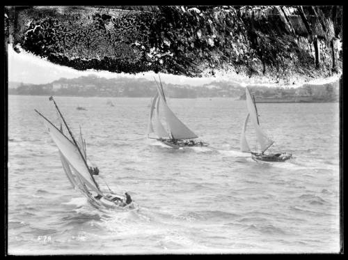 Sloops on Sydney Harbour, inscribed 57 A