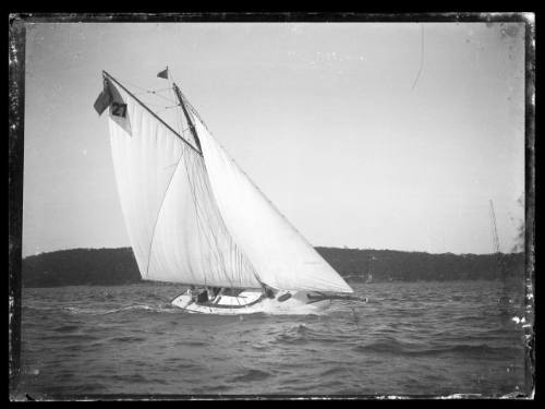 Sloop on Sydney Harbour inscribed 27