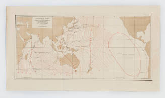 Isogonic map for the Indian and Pacific Ocean for the epoch 1640 after the observations of Abel Janszoon Tasman and contemporaries