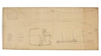 SS LISMORE rigging and midship section plan